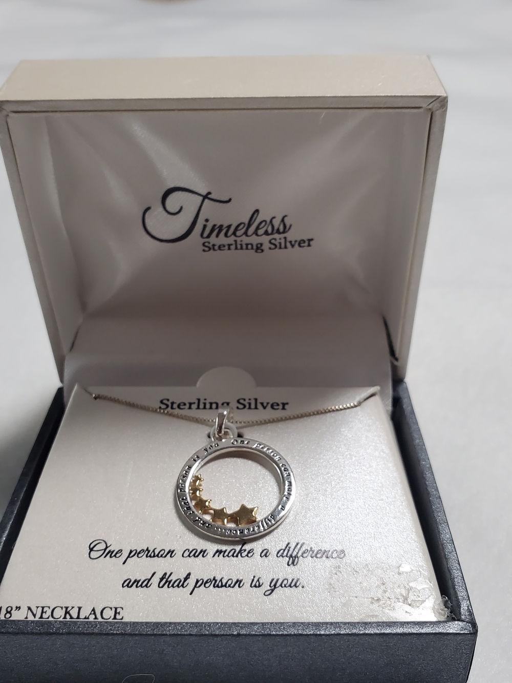 Two-Tone Star Pendant Necklace - Silver & Gold
